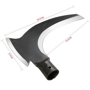 2-in-1 Double-cut Sickle High Double-Headed Manganese Steel Agricultural Sickle for Farm Orchard