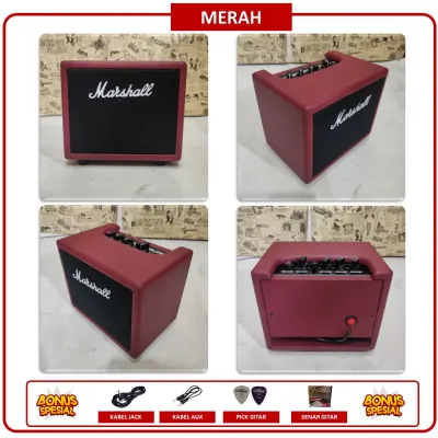 ampli gitar 2 input 5 inch banyak bonus sudah ada efek distorsi dan input aux