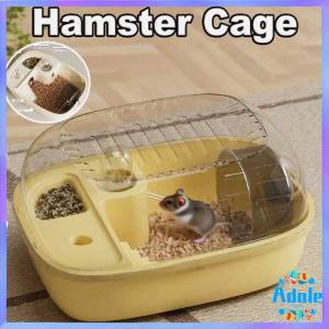Hamster Cage Acrylic Transparent Large Hamster House Hamster Wheel & Water Bottle Sangkar Hemster
