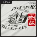 GIORDANO Men T-Shirts 100% Cotton Retro Print Tee Crewneck Short Sleeve Simple Basic Summer Fashion Casual Tshirts 13094210. 