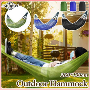JACIRCLE Ice Silk Mesh Hammock Beach Travel Outdoor Camping Tree Hanging Swing Bed Buaian Gantung 吊床