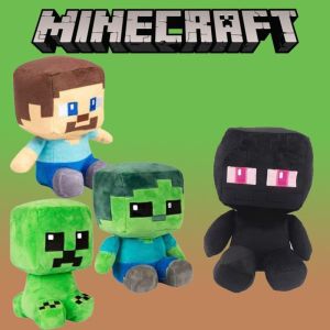 VERIDIAI Zombie MC Plush Doll Toy Bee My World Enderman Plushie Useful Pink Cow Plush Steve Plush Doll Bag Pendant