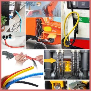 CISWGE 1m 10mm 14mm Colorful Spiral Wire Organizer Wrap Tube Flame retardant Cable Sleeve