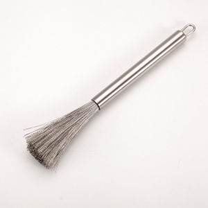 STAINLESS STEEL Long Handled Stainless Steel Brush Kitchen Wire Cleaner Pot Pan Decontamination Tool