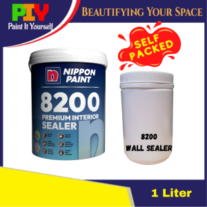 Nippon Paint 8200 Premium Interior Sealer 1 Liter Wall Sealer Self Packed/ Cat undercoat Dinding Rumah Pek Sendiri 1L