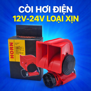 Còi Hơi Điện Độ Ô Tô Xe Máy | Tiếng Lớn Uy Lực – Nguồn 12V 24V – Lắp Mọi Xe