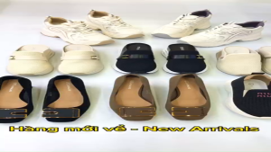 Giày thể thao đế độn 7cm viền tím kem tôn dáng - (1055nhua)