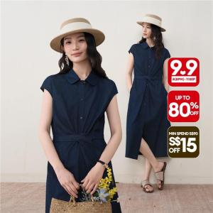 Giordano Women Women Pure Cotton Dress Free Shipping 18466212