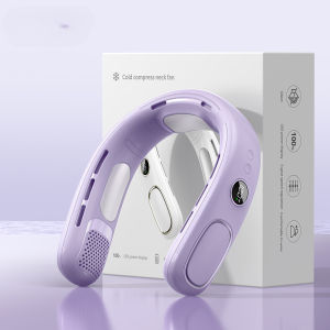 Taoxi bán dẫn làm mát cổ Fan 6000mAh có thể sạc qua USB Quạt không cánh Màn hình LED kỹ thuật số xách tay Quạt đeo cổ