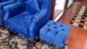 Accent Chair Blue & Ottoman Set: A Comprehensive Guide
