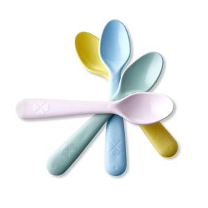 913 -Sendok Makan Bayi Balita isi 4 BPA Free Colorful Baby Spoon Cutlery Set