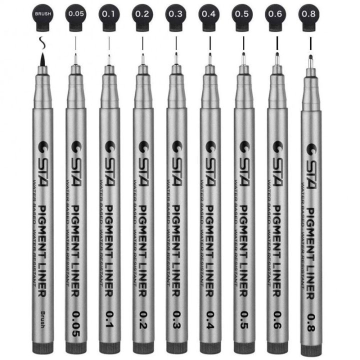 STA Pigment Liner Satuan Drawing Pen Waterproof Fineliner Lazada  Indonesia