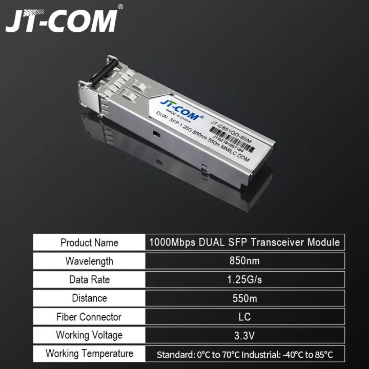 JT-COM%20%201.25g%20SFP%20Module%20LC%20Duplex%20Multi-Mode%20850nm%20550m%201G%20Module%20With%20DDM%20%20Compatible%20Cisco/Mikrotik%20Various%20Brands%20of%20Switches%20Switch%20-%20Image%205