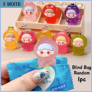 【E-WOITD】 Cute Fruit Cartoon Noctilucous Fruit Doll Blind Bag Surprise Dolls Mini Figurine Micro Landscape Home Desktop Car Decoration
