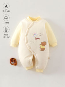 Newborn Pure Cotton Autumn Winter Baby Clothes Winter Seamless 120g Warm Romper Pure Cotton Crawling Suit