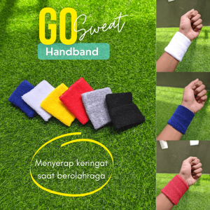 GO Wristband | handband polos deker tangan olahraga badminton senam mengelap keringat