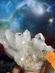 Đá thạch Anh THIÊN NGA trắng tán sắc pha lê tự nhiên trong suốt vàng Citrine thanh tẩy thiền định tarot cực mạnh Clear Quartz Natural 233