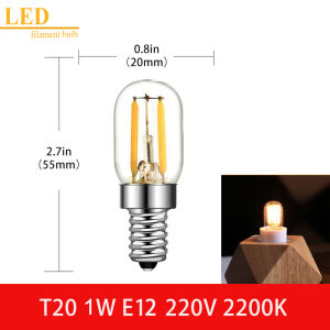 Vitange E12 E14 E27 LED Edison Bulbs 1W 2W 4W 6W 8W LED Filament Bulb C7 C35 T16 T20 T25 T28 G40 G45 G95 ST64 A19 Retro Lamp Bulb Dimmable Warm White Decoration Light Bulb