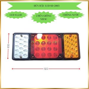 Đèn hậu SD-2003 loại bóng Led 12V trái phải giống nhau 3 ô nhựa. Hàng Shiliduo