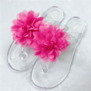 CXL Women Beautiful Flip Flop Bohemian Style Fashion Sandals Lotus Flowers Jelly Flat Slippers (Size 36-41)