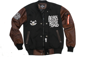 JEC Jaket Bomber Baseball Karlit Varsity To Ride - Jaket Motor - Jaket Kulit Imitasi Double Breasted Casual Jaket Musim Dingin Jec - Lazada