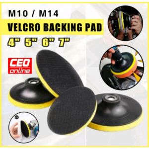CEO Velcro Polisher Backing Pad Sanding Paper Disc Wool Bonnet Pad Buffing Polishing Angle Grinder Car Polish Kereta