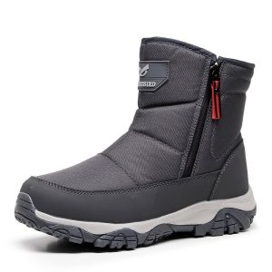 SUPERLI Men Winter Snow Boots Fur Warm Plush Outdoor Men Shoes Waterproof non-slip Winter Boots Big Size 47 48 49