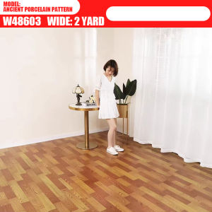 Premium Quality Wood-Style Linoleum Floor Mat Eco-Friendly Flame Retardant Waterproof Moisture-Proof Wear-Resistant Decorative Home Flooring