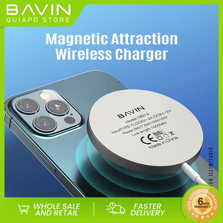 BAVIN CB215 Qi Magnetic Wireless Charger Pad Ultra Thin Fast