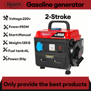REAIM Gasoline Generator - 950W-4000W 4-Stroke Portable Silent Power Generator for Home & Outdoor (220V/60Hz)