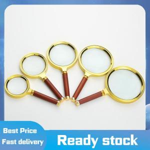 Sports🚴🏻♀️ 10x cầm tay kính lúp cổ gỗ gụ xử lý kính lúp 60mm-100mm Ống kính cho khoa học người cao niên đọc kiểm tra