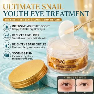 Snail Anti-Aging Eye Mask Moisturizing Hydrating Eye Patches Wrinkle-Reducing Nourishing Skincare for Eyes