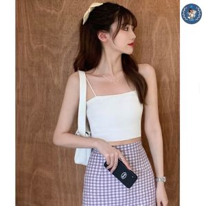 💥[B002] Áo Bra 2 dây SỢI BÚN có đệm ngực dáng croptop co giãn 4 chiều dễ phối đồ - L2M