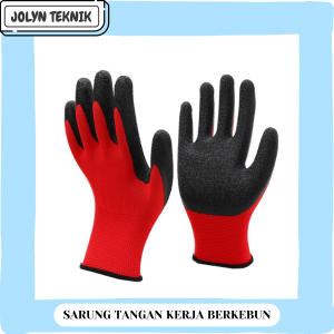 Sarung Tangan Kerja Berkebun / Sarung Tangan Proyek Safety Anti Slip Bahan POLIESTER + POLIURETANA