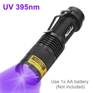 Alonefire SK68uv Black Light 395/365nm Zoom Mini Led UV Flashlight Detection Light Lamp