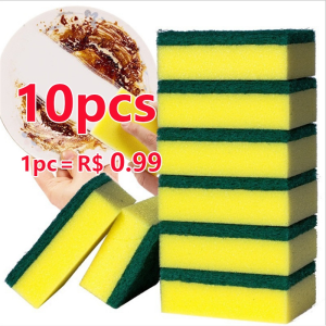 2 in 1 Round/Square Shape Dishwashing Soap Liquid Pump Soap Dispenser with Free Sponge for Bathroom Kitchen