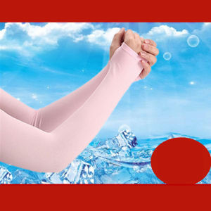 Outdoor Riding Ice Silk Sleeve Cover Sunscreen Traceless Invisible Arm Sleeve Summer UV Ice Sleeve