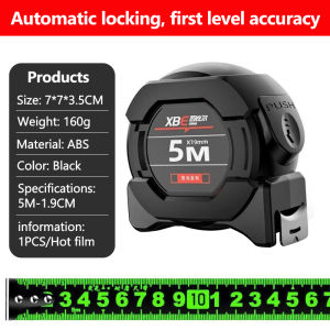 【Ready Stock】Meteran Tukang Measuring Tape Pita Neon Tebal dan Pita Tahan Aus Tongkat Pengukur Kelas Industri Presisi Tinggi Baja Tahan Karat Tebal