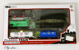 Toy - 18pcs Classic Train Railway High-Speed 🌟Realist Track And Train Gift for Children Ages 3+ (BFK55230)