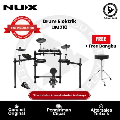 Drum Elektrik Nux DM210 Free Bangku dan Stick Original
