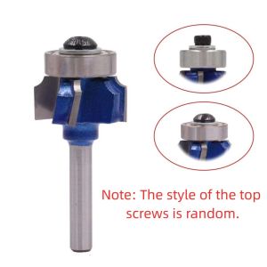 RGFV Thân 6.35mm Bộ định tuyến tròn R1 R2 R3 4 góc Dao phay gia công gỗ Chống mài mòn Thép hợp kim Mũi cắt cổ điển Cho gỗ