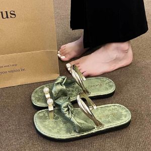 IELGY French Niche Slippers Womens Summer Fashion casual slip-on beach slides