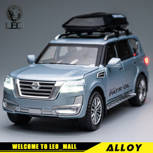 LEO 1:32 Nissan Patrol Diecast โมเดล รถอัลลอยด์รถยนต์ของเล่นคอลเลกชันของขวัญสําหรับเด็กชายสาว ของเล่นเด็ก