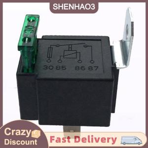 【SHENHAO3】 HAHA Wujiaxin 12V 30A รถยนต์รีเลย์สำหรับงานหนักฟิวส์4Pin ช่องเสียบเปิด ปิด SPST