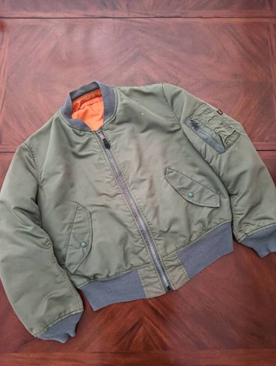 เสื้อไฟต์ MA-1 JACKET, FLYER'S MAN INTERMEDIATE, สีเขียวทอง+
