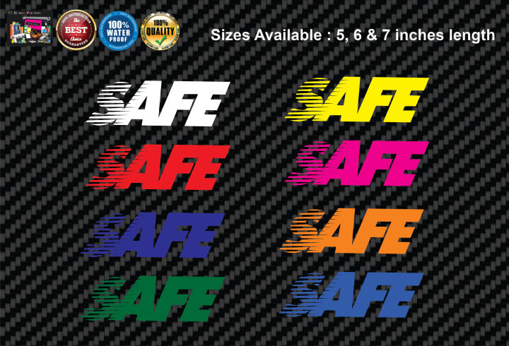 SAFE Vinyl Sticker (Code either - A19,20,21) | Lazada PH