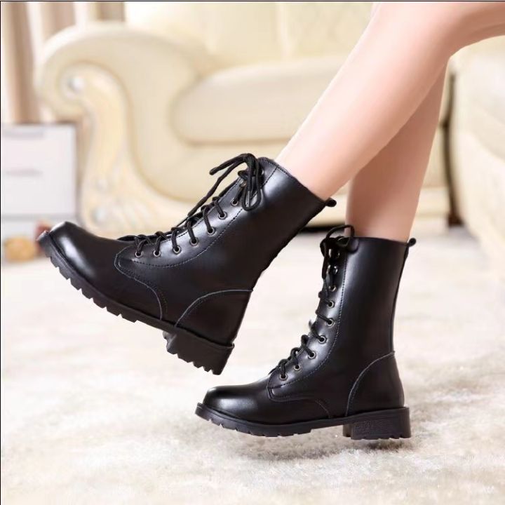 Korea Fashion Unisex mid-calf Boots Women Low Cut SHort Boots