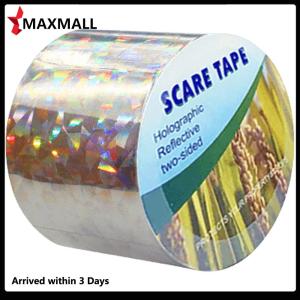 【New Arrival】 2.4CMX50M/4.8CMX50M เทปนกสองข้างคู่ทำให้นกออกไปริบบิ้นขับไล่นกเพื่อหยุดความเสียหาย