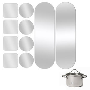 10pcs/sheet Bucket Pot Crack Repair Sticker Waterproof High Temperature Resistant Aluminum Foil Tape Anti-leaking Pan Hole Repairing Patch