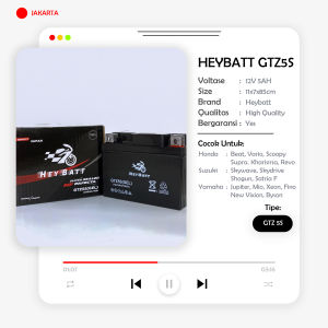 Aki Kering Murah Heybatt GTZ5S Honda BeatScoopyVarioBysonMio SoulMio jRevoJupiter Supra